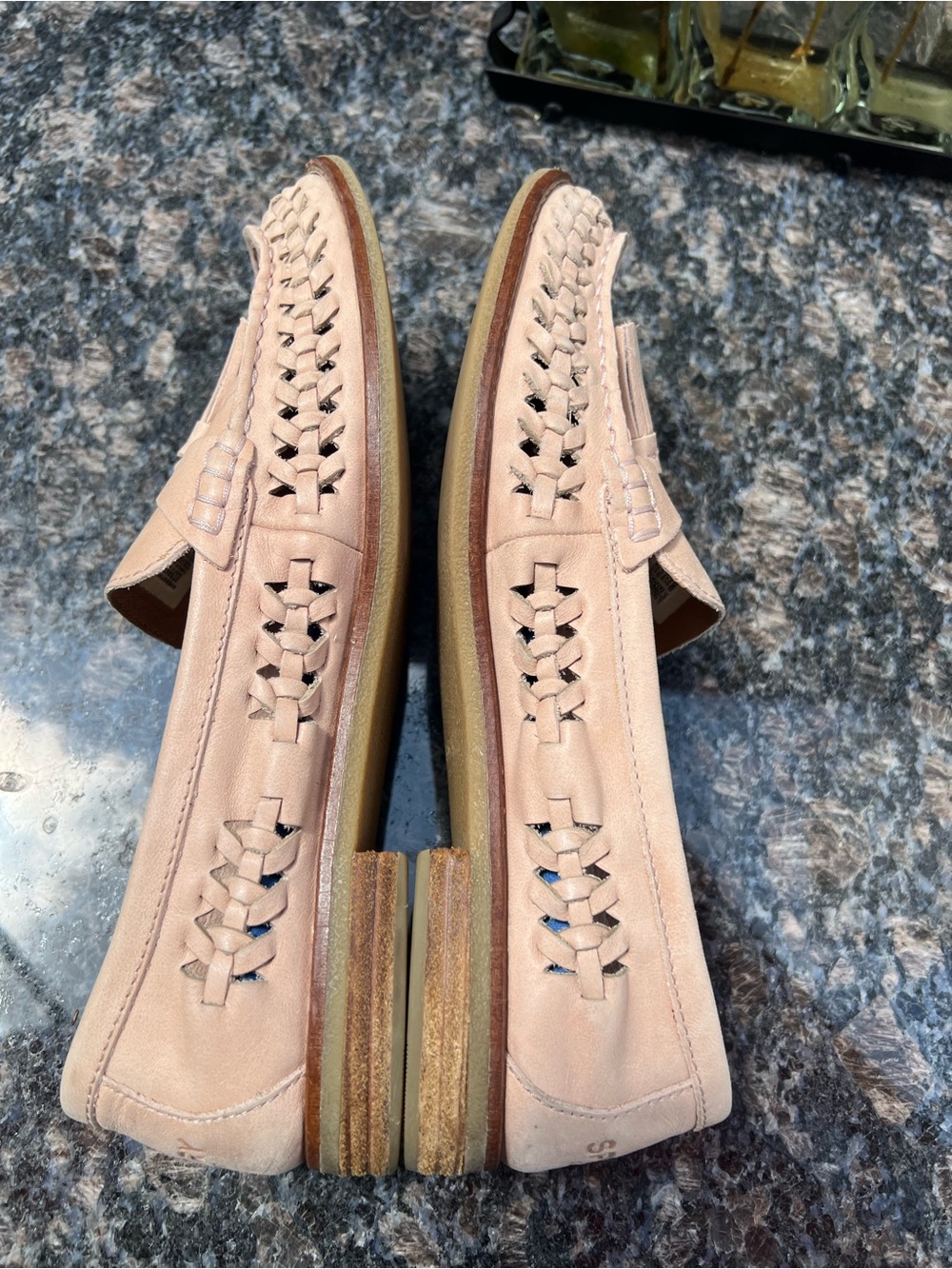 Sperry Women Seaport Penny Plushwave Woven Leather Loafers Tan Sz 10 - Picture 4 of 8